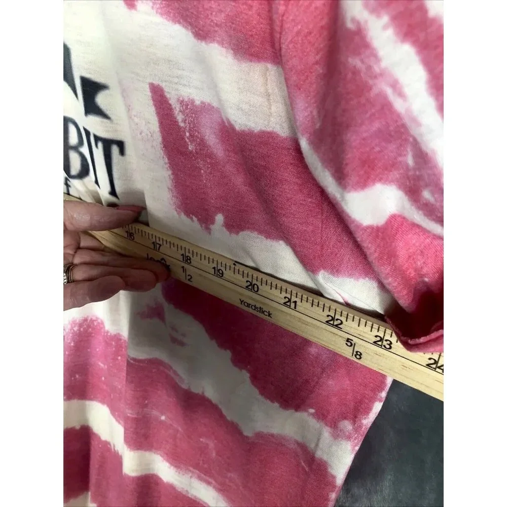 Bougie With A Little Bit Of Hood Women’s T-Shirt Tie Dye Bleached Extra Large - Picture 9 of 11